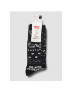 Pack 2 paires de chaussettes regular bandana noir - Levi's