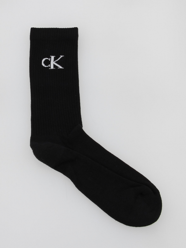 2 paires chaussettes scatterred noir blanc homme - Calvin Klein