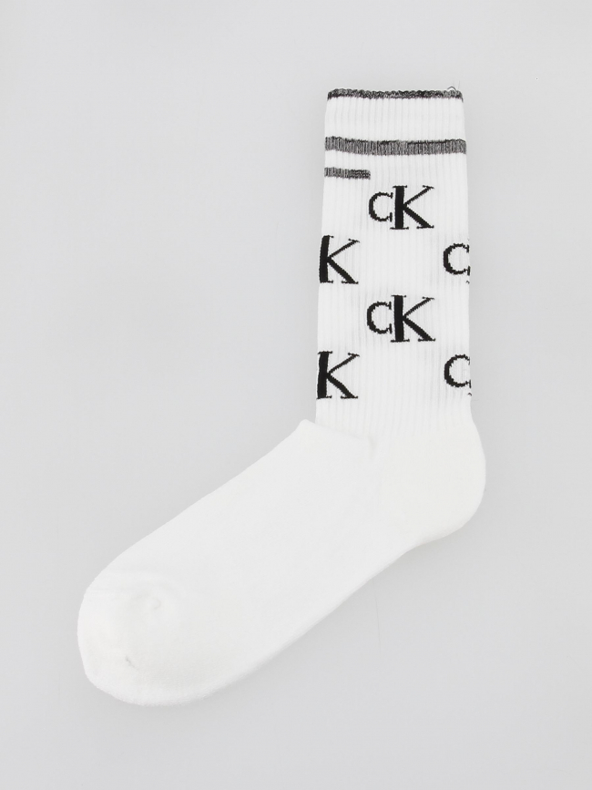 2 paires chaussettes scatterred noir blanc homme - Calvin Klein