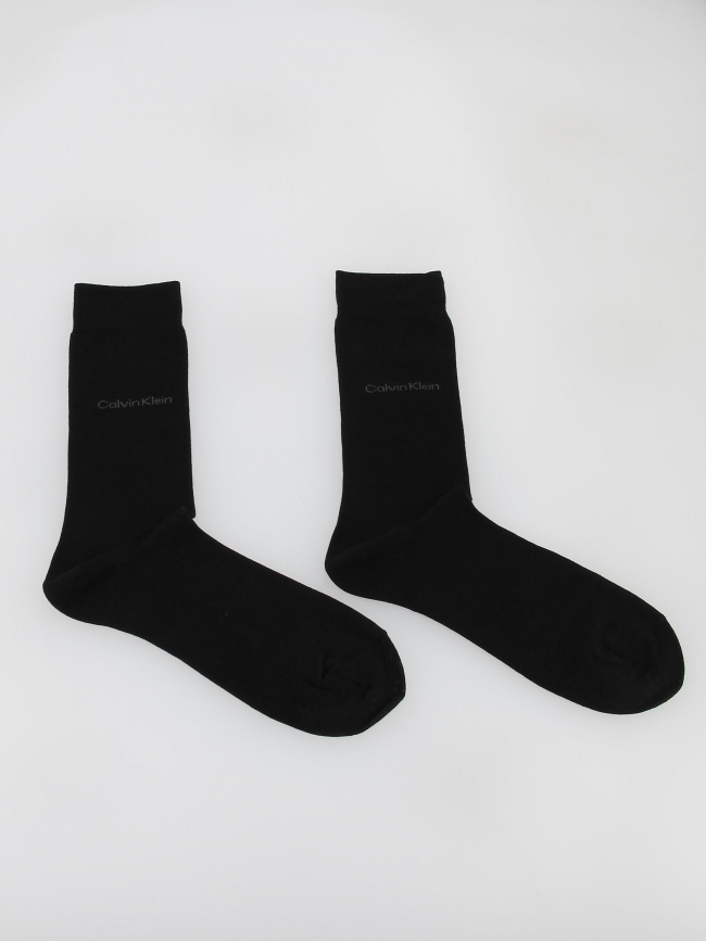 Pack 2 paires de chaussettes badge noir homme - Calvin Klein