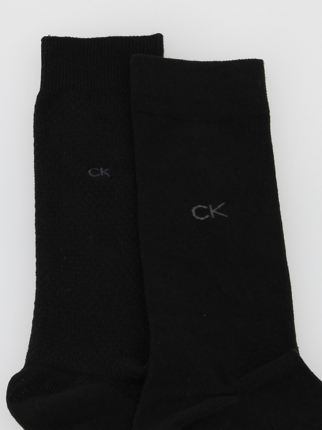 Pack 2 paires de chaussettes basket noir homme - Calvin Klein