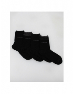 Pack 4 paires de chaussettes paillettes noir femme - Calvin Klein