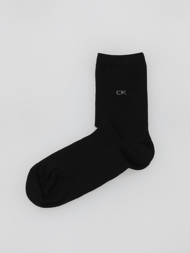 Pack 2 paires de chaussettes diagonal noir femme - Calvin Klein