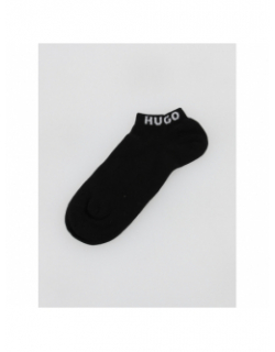 Pack 3 paires de chaussettes basses logo noir homme - Hugo