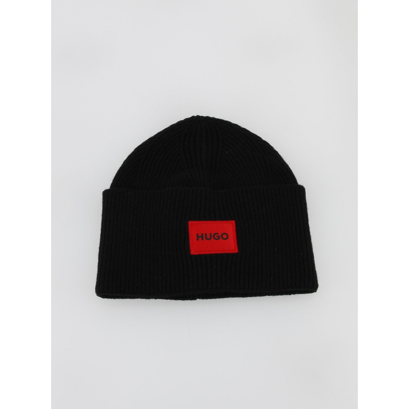 Bonnet en laine xaff noir homme - Hugo