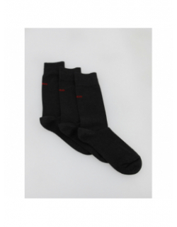 Pack 3 paires de chaussettes hautes gris homme - Hugo