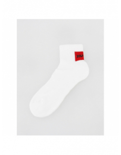 Pack 2 paires de chaussettes rib label blanc homme - Hugo
