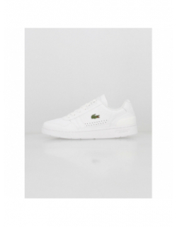 Baskets en cuir t-clip essential blanc femme - Lacoste