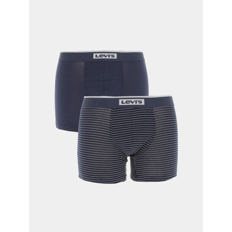 Pack 2 boxers stripe brief bleu marine homme - Levi's