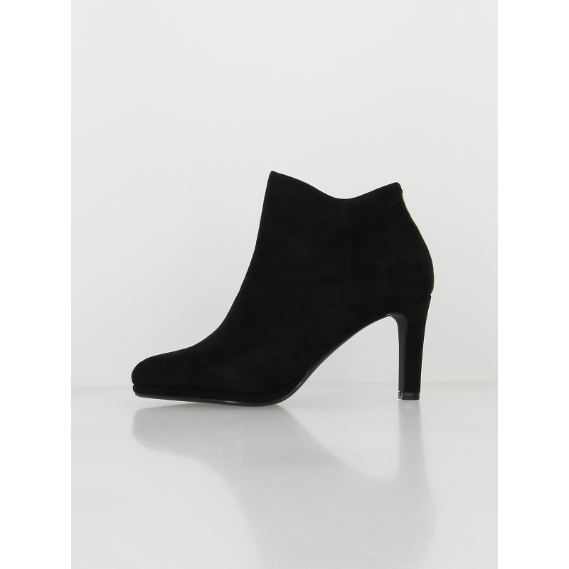 Bottines à talons suédine noir femme - Tamaris