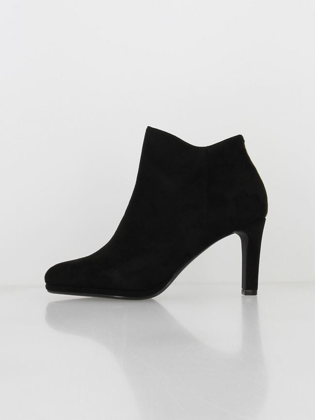 Bottines à talons suédine noir femme - Tamaris