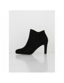 Bottines à talons suédine noir femme - Tamaris