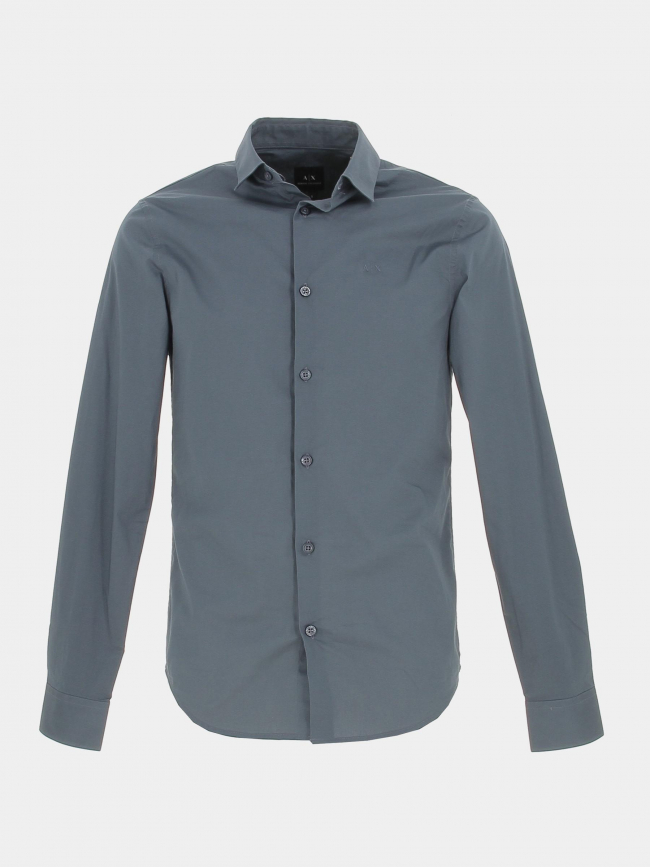 Chemise manches longues slate gris homme - Armani Exchange