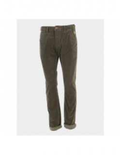 Pantalon chino slim velours kaki homme - Benson & Cherry