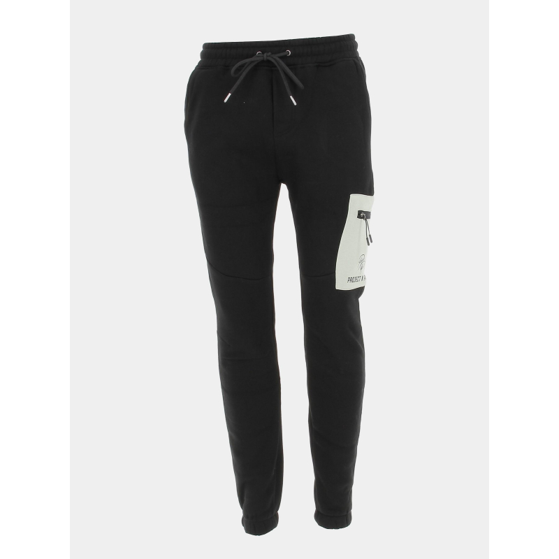 Jogging bicolore poche vert noir homme - Project X Paris