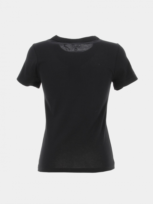 T-shirt uni embossé noir femme - Hugo