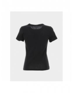 T-shirt uni embossé noir femme - Hugo