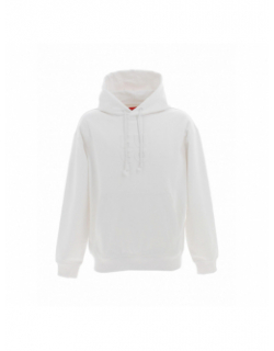 Sweat à capuche embossé dokras blanc homme - Hugo
