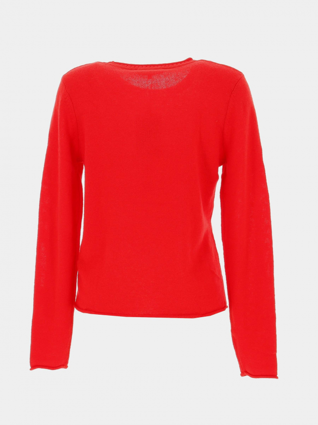 Pull en laine soft uni rouge femme - Tommy Hilfiger