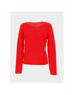Pull en laine soft uni rouge femme - Tommy Hilfiger