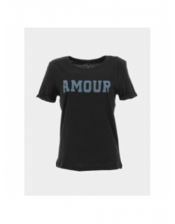 T-shirt amour lane paillette noir femme - Only
