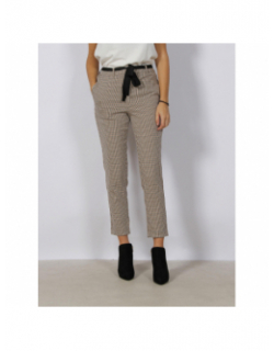 Pantalon à carreaux clara kaya marron femme - Vero Moda