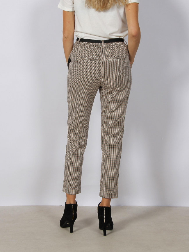 Pantalon à carreaux clara kaya marron femme - Vero Moda