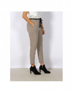 Pantalon à carreaux clara kaya marron femme - Vero Moda