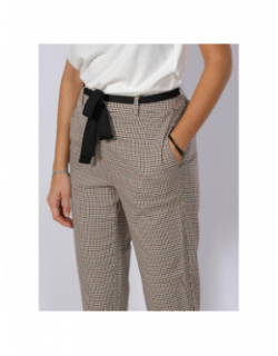 Pantalon à carreaux clara kaya marron femme - Vero Moda