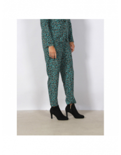 Pantalon droit fluide léopard dodo vert femme - Vero Moda