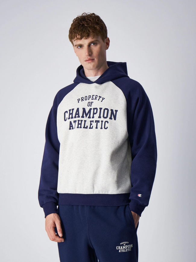 Sweat à capuche athletic gris homme - Champion