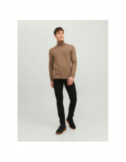 Pull col roulé jemil marron homme - Jack & Jones