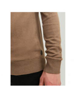 Pull col roulé jemil marron homme - Jack & Jones