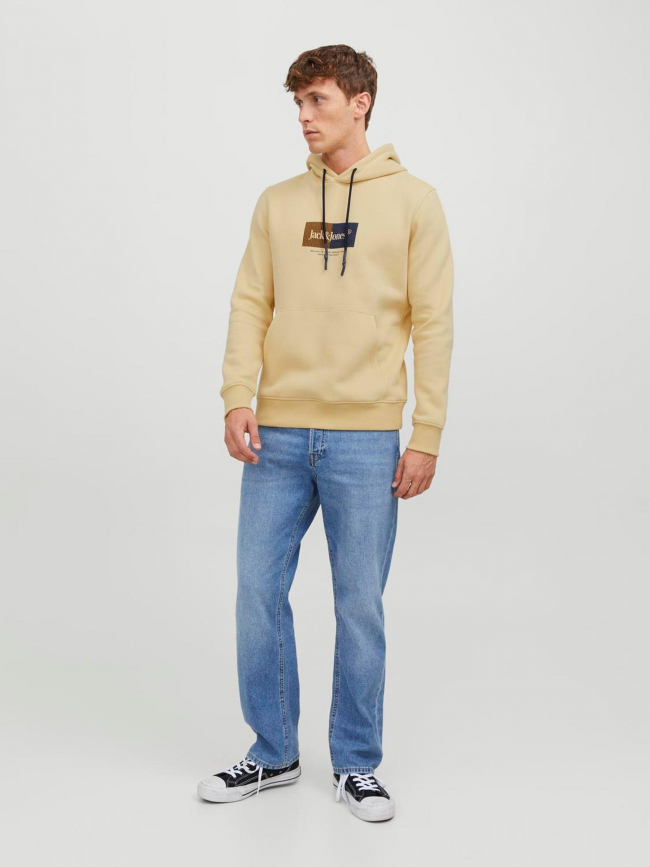 Sweat à capuche jordalston jaune homme - Jack & Jones