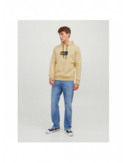 Sweat à capuche jordalston jaune homme - Jack & Jones