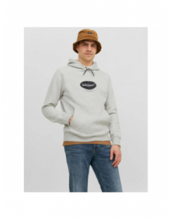 Sweat à capuche jordalston gris homme - Jack & Jones