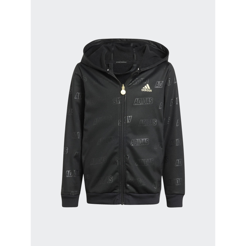 Sweat zippé bluv noir enfant - Adidas