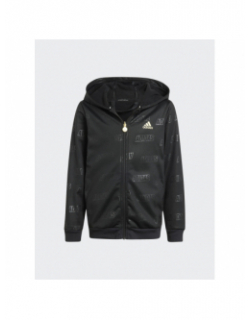 Sweat zippé bluv noir enfant - Adidas