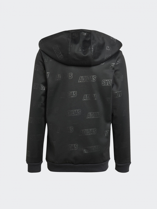 Sweat zippé bluv noir enfant - Adidas