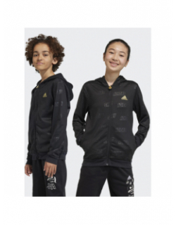 Sweat zippé bluv noir enfant - Adidas