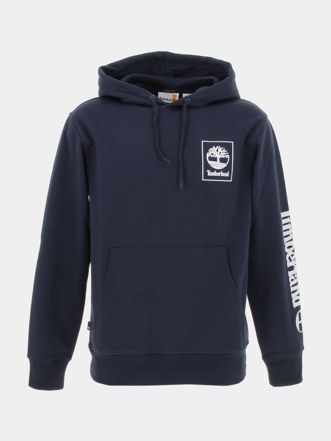 Sweat à capuche logo arbre bleu marine homme - Timberland