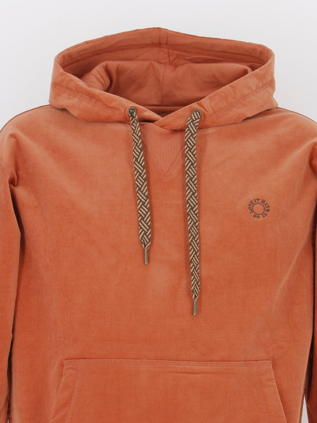 Sweat à capuche duroy orange homme - Deeluxe