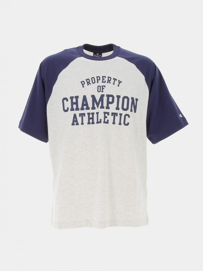 T-shirt crewneck athletic bleu gris chiné homme - Champion