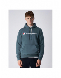 Sweat à capuche logo brodé vert kaki homme - Champion