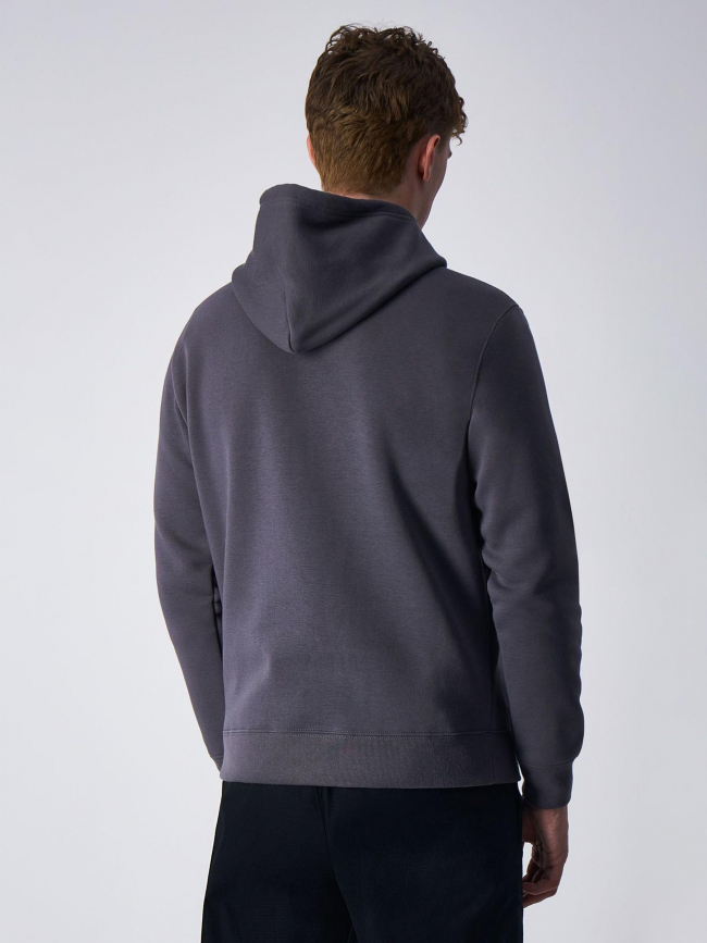 Sweat à capuche logo brodé gris homme - Champion