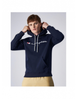 Sweat à capuche logo brodé bleu marine homme - Champion