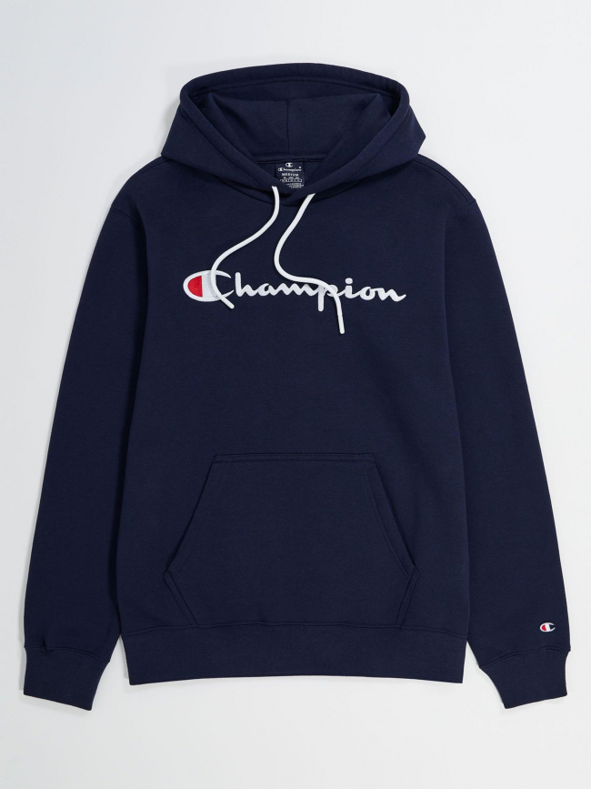 Sweat à capuche logo brodé bleu marine homme - Champion