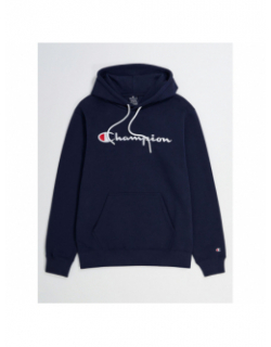 Sweat à capuche logo brodé bleu marine homme - Champion