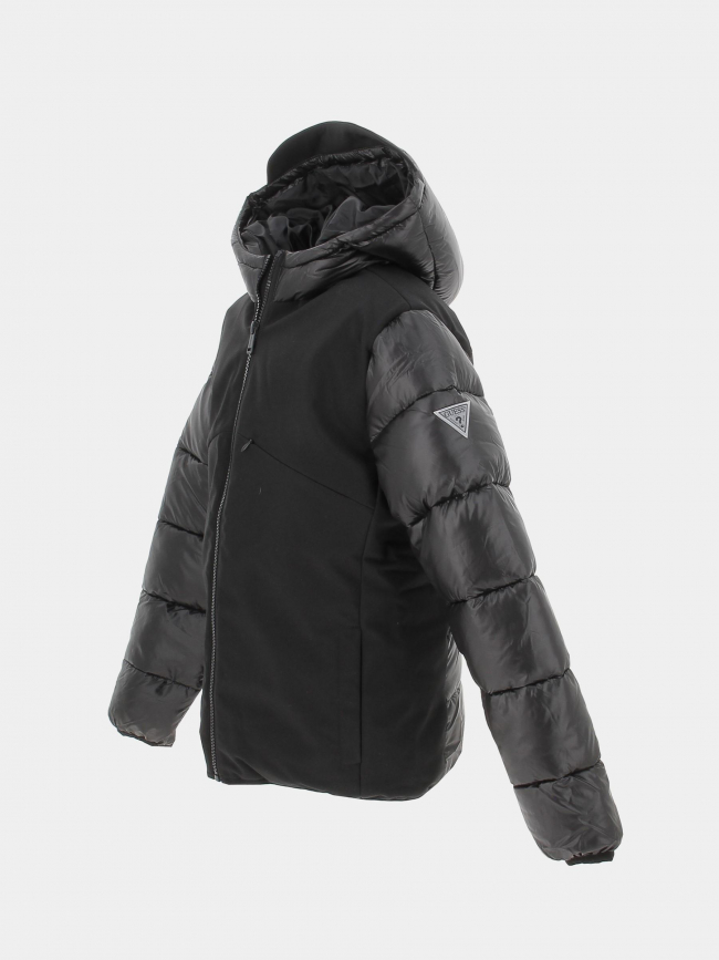 Doudoune à capuche hooded padded noir enfant - Guess