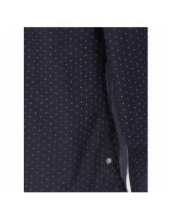 Chemise à motifs blanc bleu marine homme - Teddy Smith